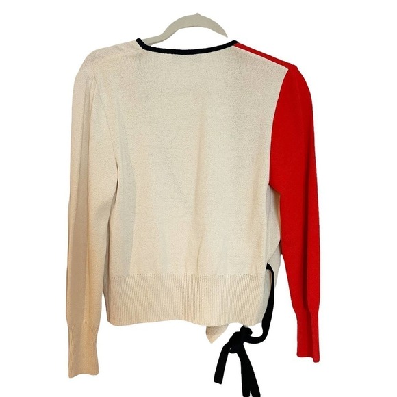 St. John Collection By Marie Gray Colorblock Wrap Cardigan Size 2 Made In USA - Picture 6 of 9